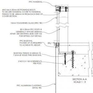 B30 Fixing detail - concrete balcony