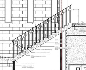 Fig 1 - Vertical bar steel balustrades