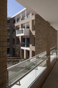 05 Christopher Boone’s Almshouses - Glass balustrade terraces