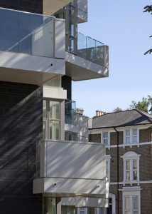 02 Christopher Boone’s Almshouses - Glass balustrade balconies