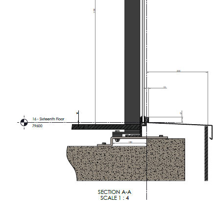 Fixing detail to allow for drainage 