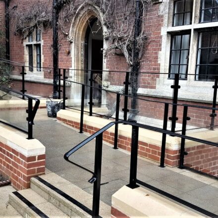 Balustrades powdercoated to black RAL colour 