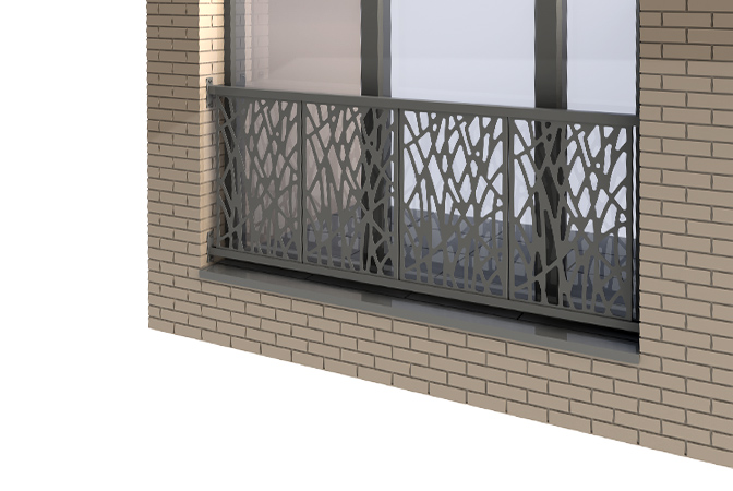 Perforated Steel Juliet Balcony