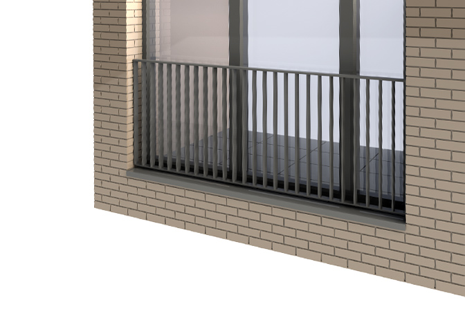 Vertical Bar Juliet Balcony