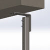 Box-Profile Windpost fixed to brickwork