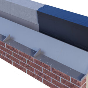 Full Cavity Tray system showing integration with brickwork with stop ends and weep vents