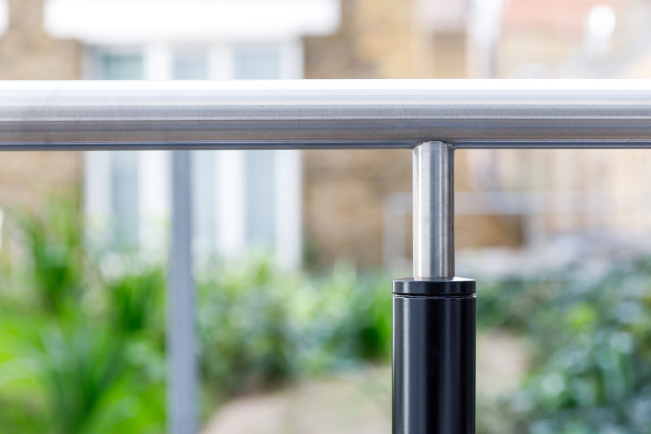 05 Close up of stainless steel handrail 