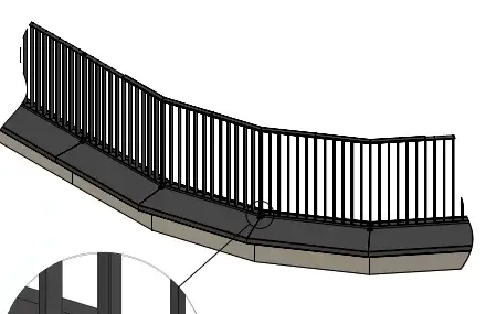 Faceted balustrade 